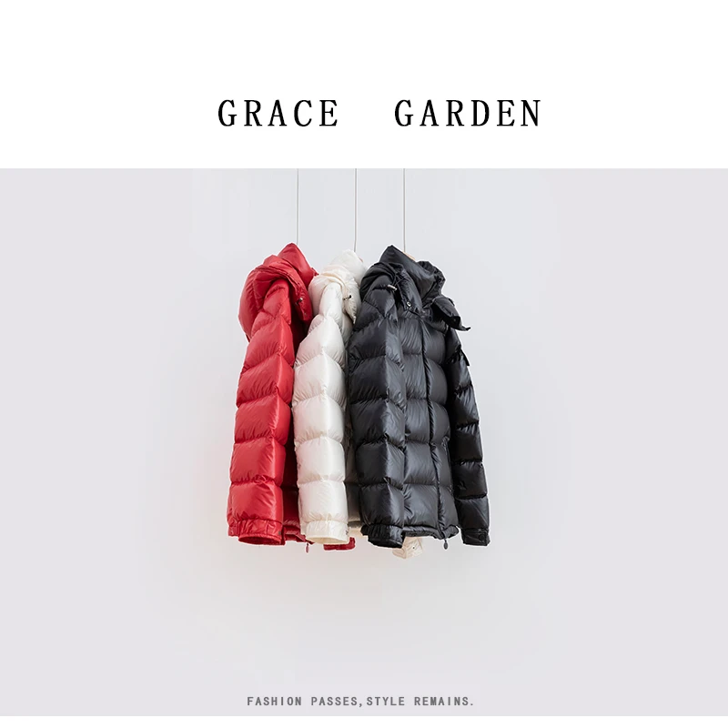 GRACE GARDEN【王菲款！玛雅！】高充绒可拆卸连帽羽绒服YRF4I1902