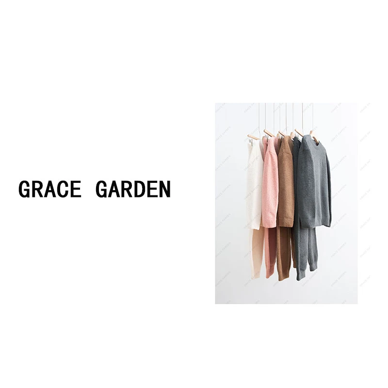 GRACE GARDEN【毛绒套装！】秋冬圆领宽松波点毛绒睡衣套装DD3J2953