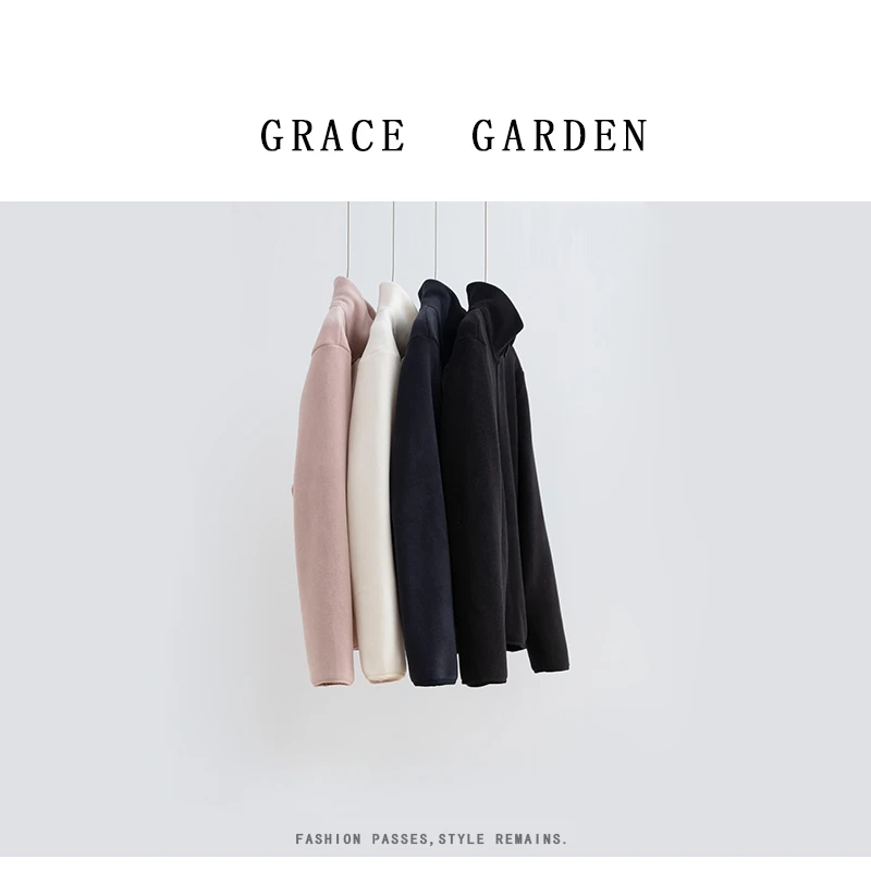 GRACE GARDEN【办公室神器！两树！630g】双面绒外套MF4J2501