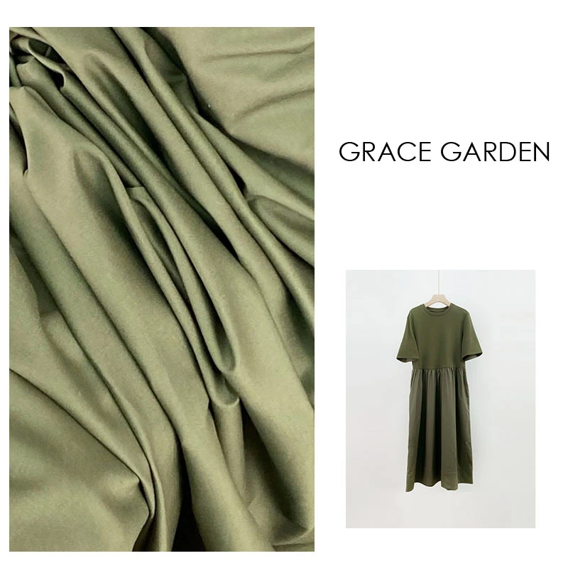 GRACE GARDEN【435号】挚爱赫本！圆领可折叠短袖拼接连衣裙DR3C2053