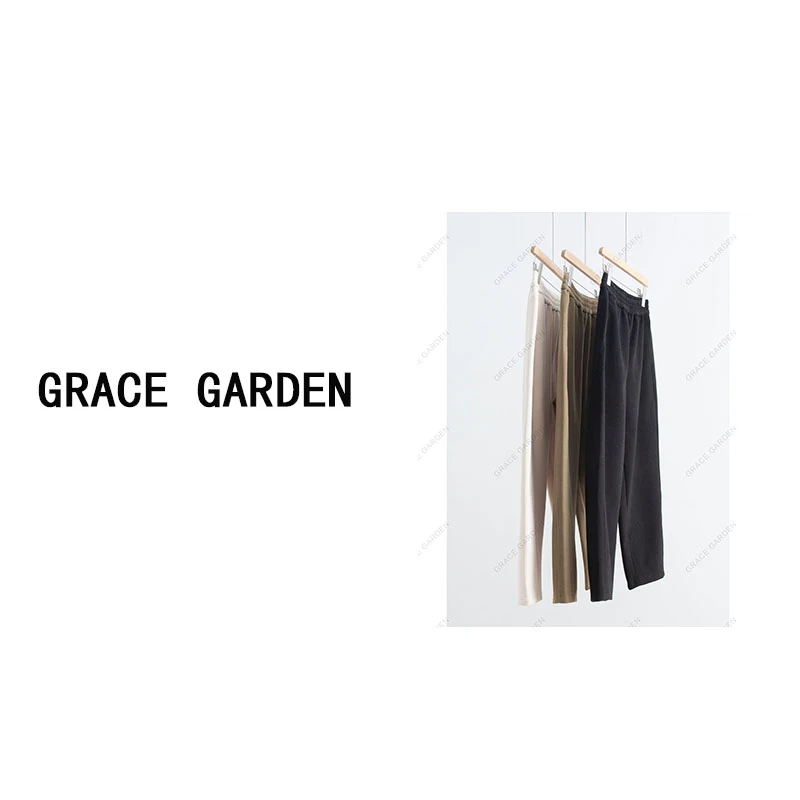 GRACE GARDEN【3.0奶奶裤!】磨毛加绒版休闲裤XXK2I1734