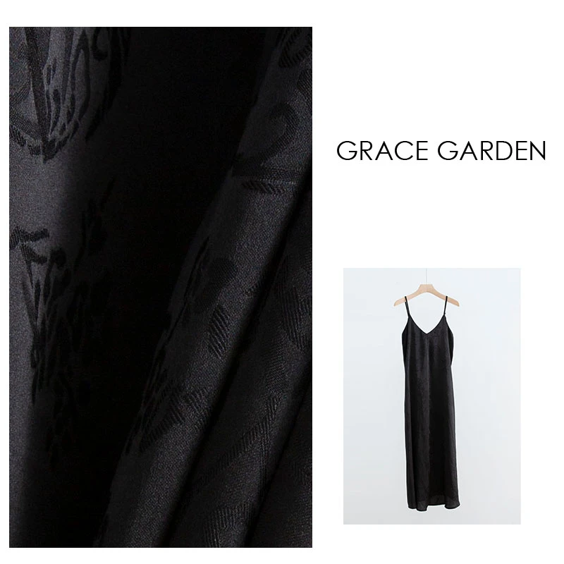 GRACE GARDEN【兰亭序！】国风显瘦印花V领露背吊带裙DR3F0281