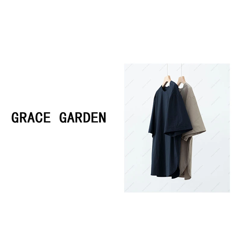 GRACE GARDEN【松本上衣！】圆弧开叉短袖套头衬衫NCY4D1234