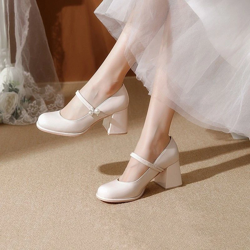 加特肥-玛丽珍jk小皮鞋（35-43）运动鞋减一码拍一字带单鞋法式