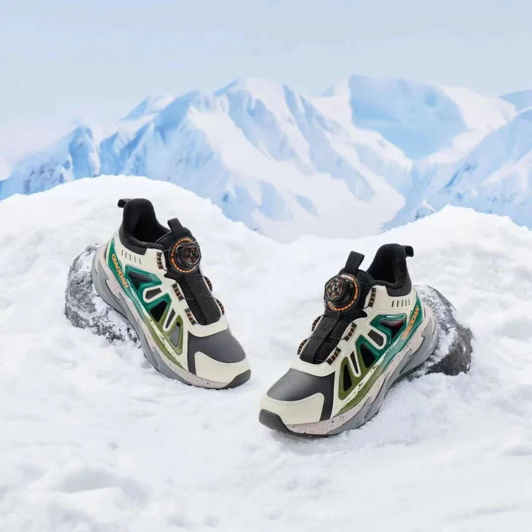 【山谷】中国乔丹儿童二棉鞋冬季款加绒纽扣童鞋男童运动鞋保暖冬鞋