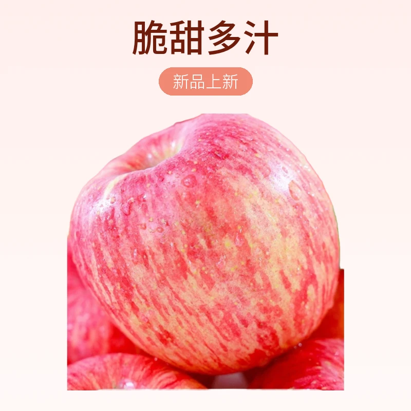 吉县新鲜水果红富士精选 热卖净重2.6-8.5斤装10-18棵装 脆甜多汁