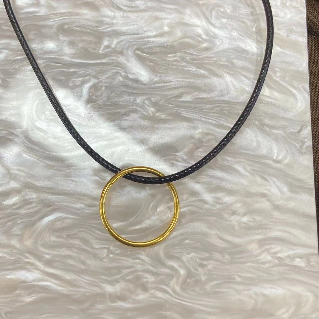 【云伴珠宝】足金999光面素圈吊坠两用款（含签重）BH0109