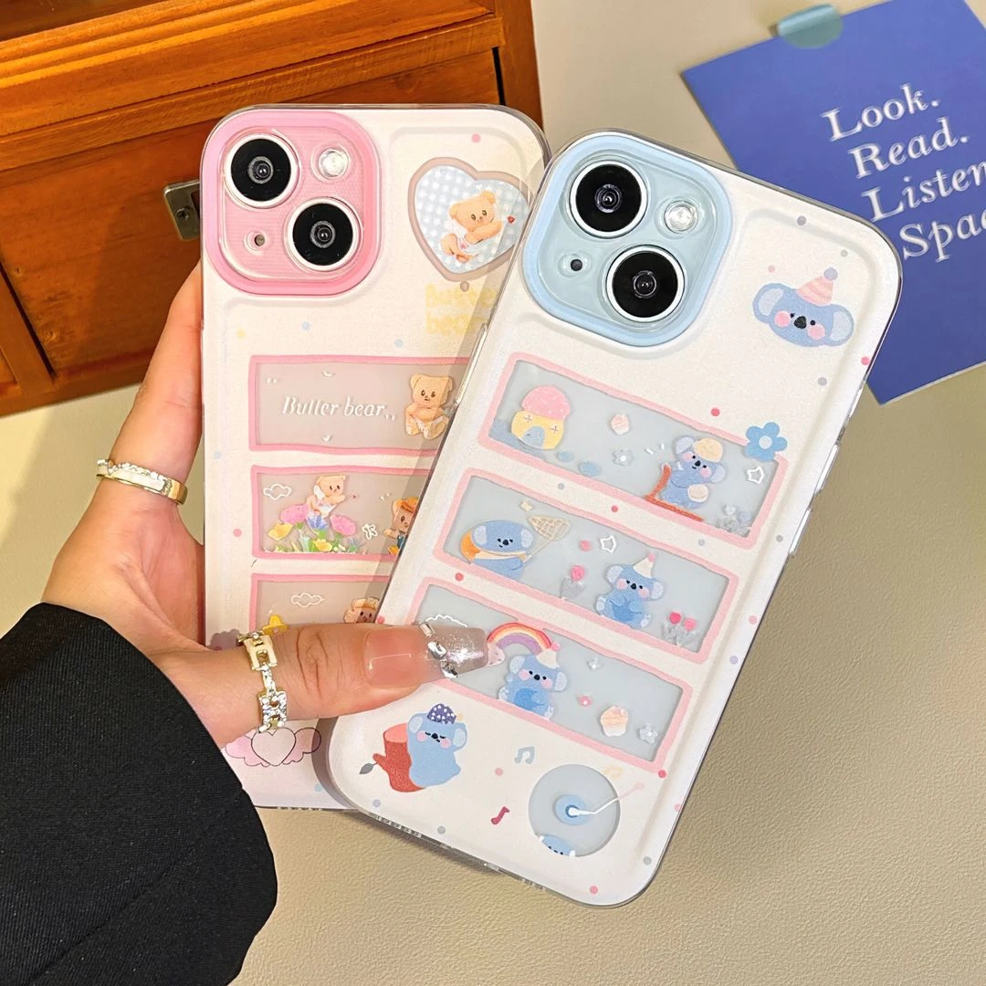 立体个性趣味考拉小熊苹果15promax手机壳iPhone14情侣13/全包软/