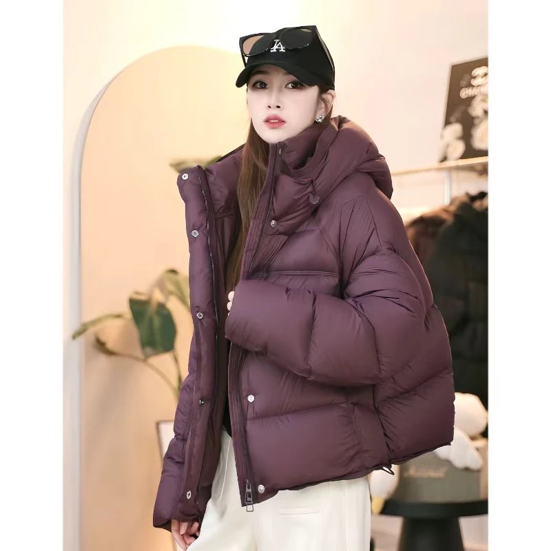 云朵泡芙90白鹅绒时尚百搭短款羽绒服气质冬季保暖F001