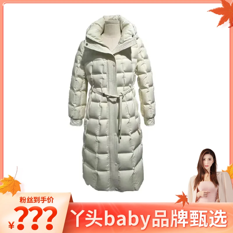 EXR2024女款休闲潮流时尚冬季保暖加长加厚羽绒外套E070