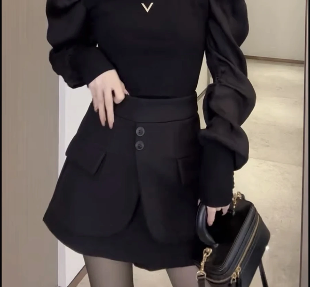 洋气百搭短裤裙【短裤裙后面松紧腰】