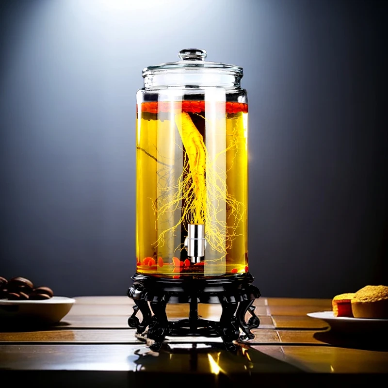 透明酒坛子密封加厚无铅玻璃酒瓶带龙头家用酒壶酒罐泡酒坛白酒瓶