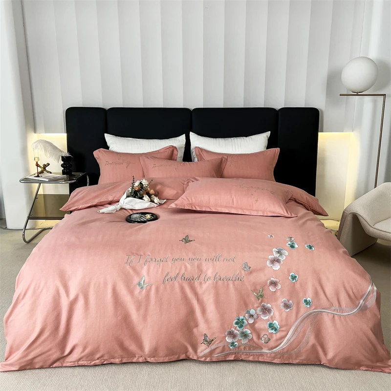 秋冬加厚磨毛重工刺绣-花的海洋- 轻奢四件套