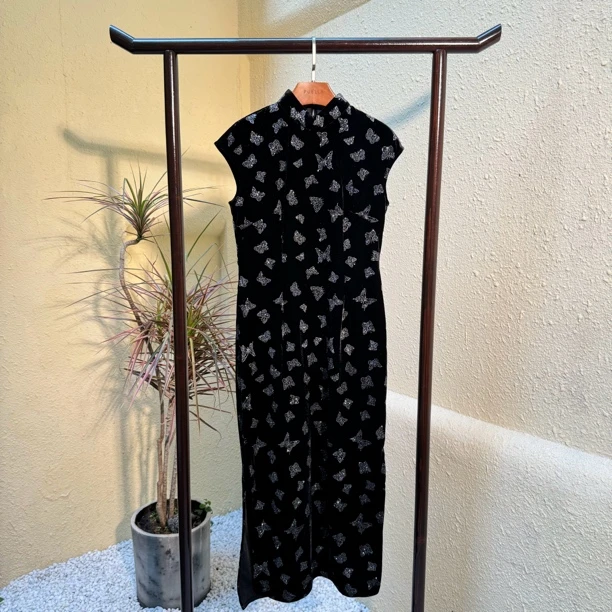 「暗蝶」丝绒-赟旗袍