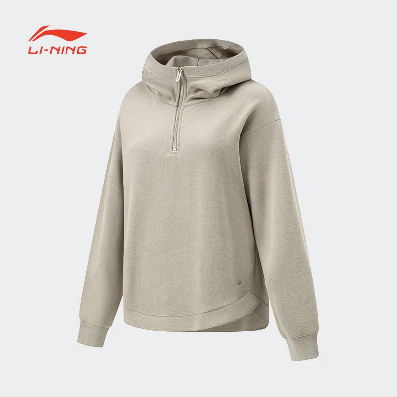 《B品以直播展示为主》李宁卫衣简约休闲套头连帽卫衣AWDTA56