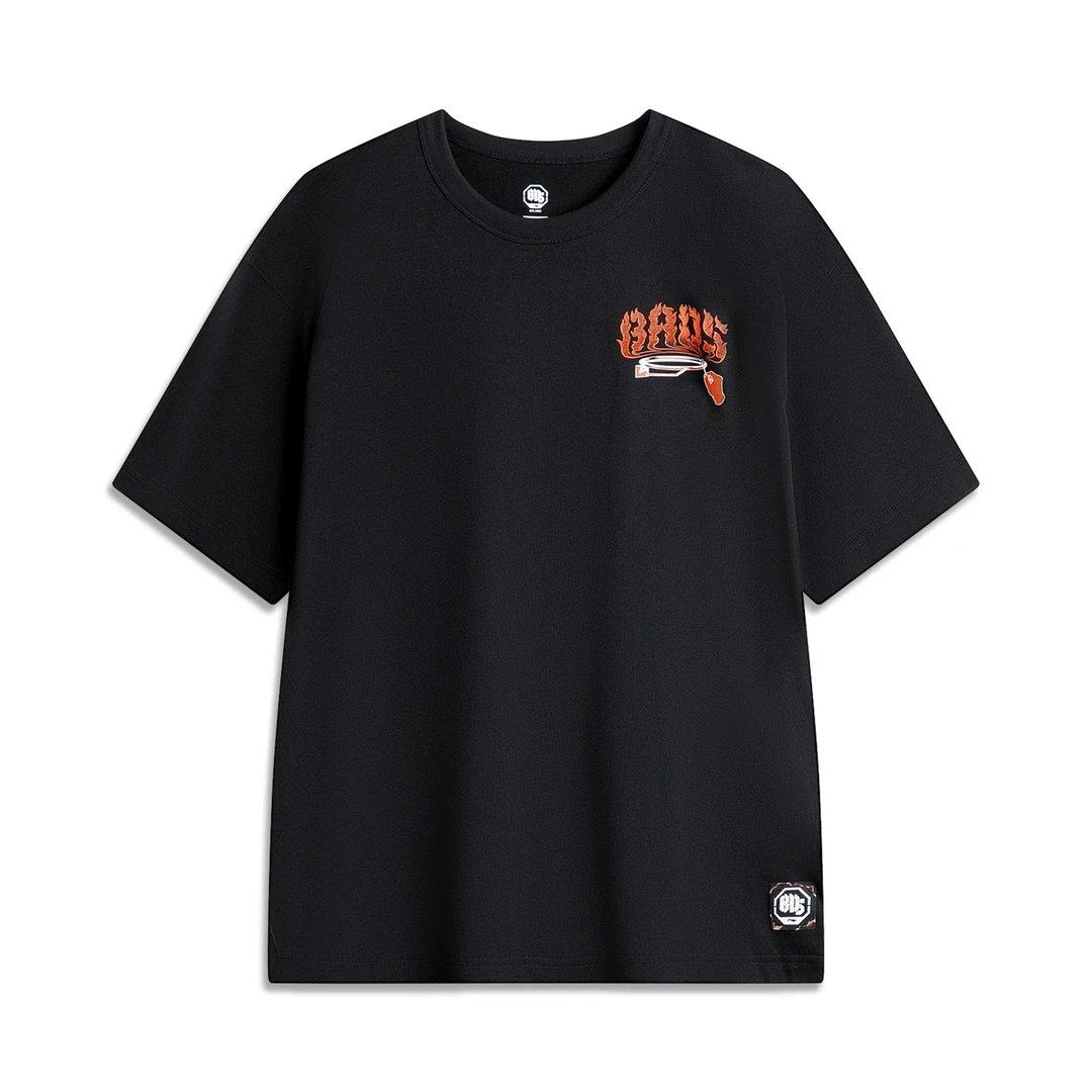 （直播）李宁男子2024秋季新款反伍BADFIVE圆领休闲文化衫AHSU157