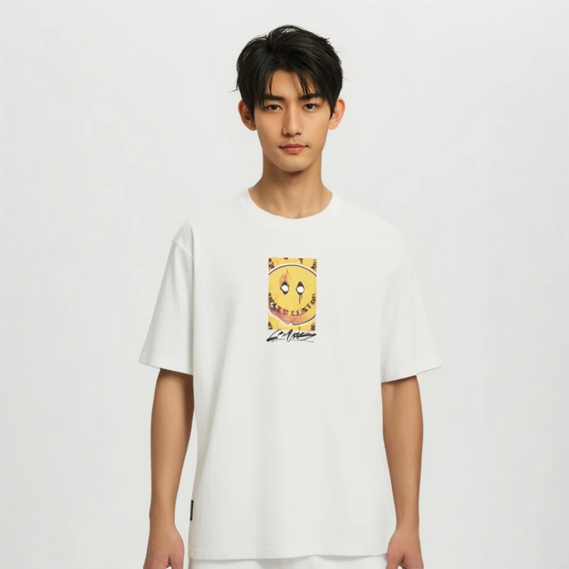 (直播）中国李宁2025运动潮流短袖男子透气时尚T恤文化衫AHST481