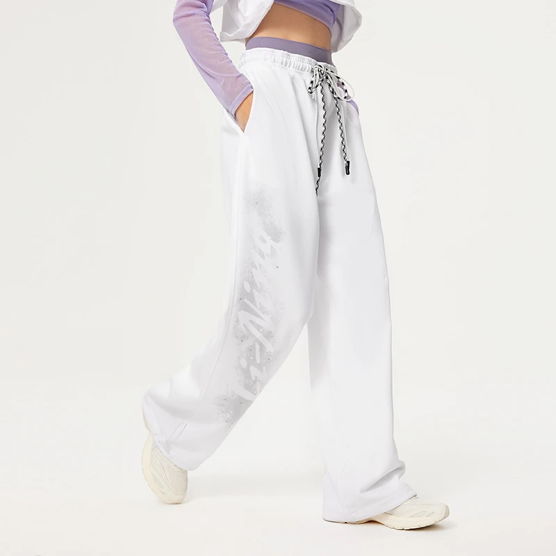 (直播）李宁健身系列女子卫裤春秋季防泼水直筒休闲长裤AKLU112