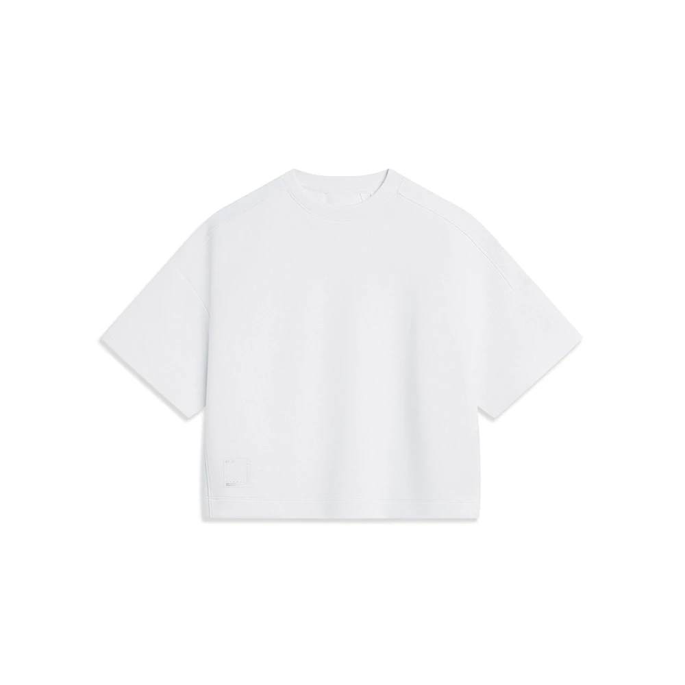 《B品以直播展示为准》李宁女健身系列纯色圆领宽松短袖T恤ATST582