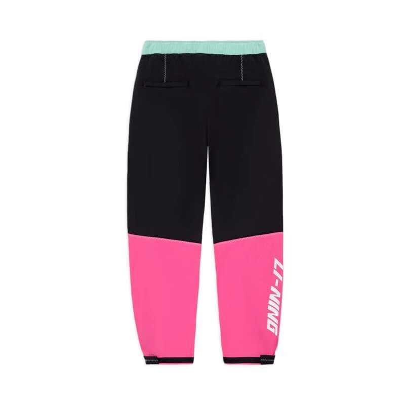 李宁中国系列休闲裤春季宽松拼色时尚休闲运动长裤男款AKXS095