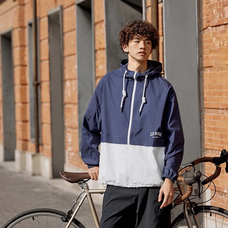 （直播）李宁夹克外套2024男子宽松连帽休闲百搭运动风衣AFDU697