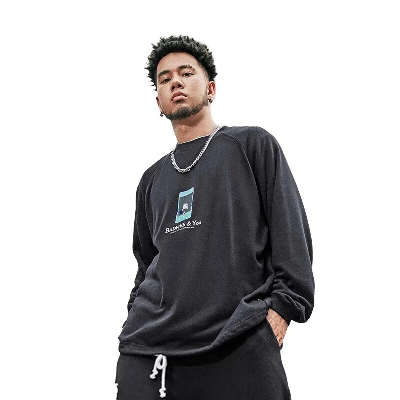 李宁正品BADFIVE系列23秋冬秀款男子宽松套头卫衣AWDTC87