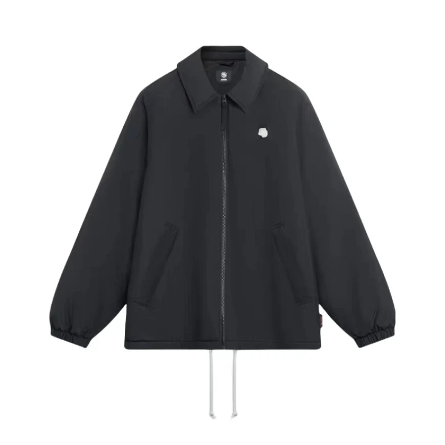 (B品以直播展示为准)李宁男子秋冬新款刺绣翻领开衫外套AFDT663