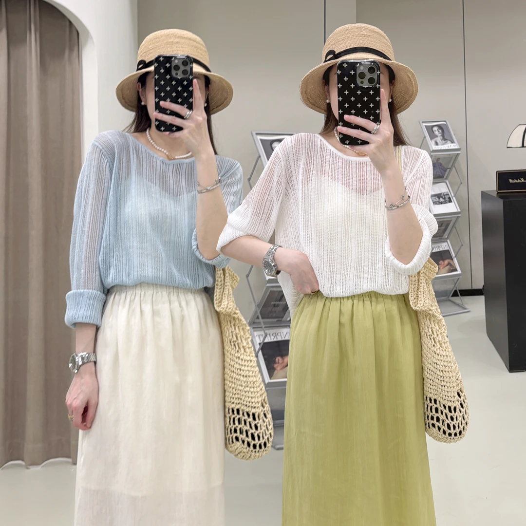 ZMMY严选私服【千金格调】慵懒风镂空防晒针织衫JZ8053002