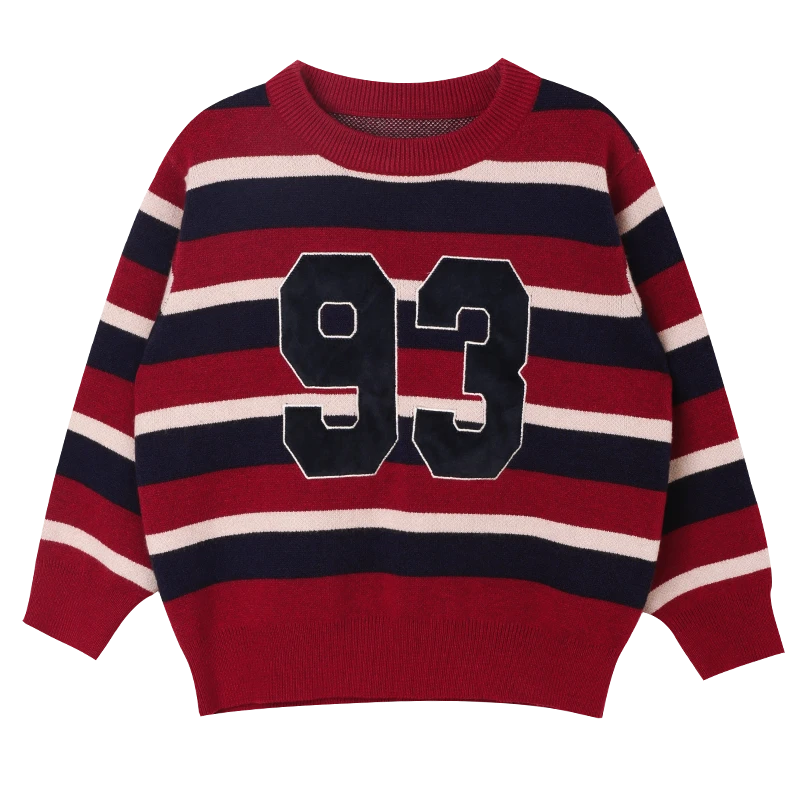 线32-小o爸男婴童【年末浮力】宝宝冬洋气圆领毛衣儿童上衣XMFD1413