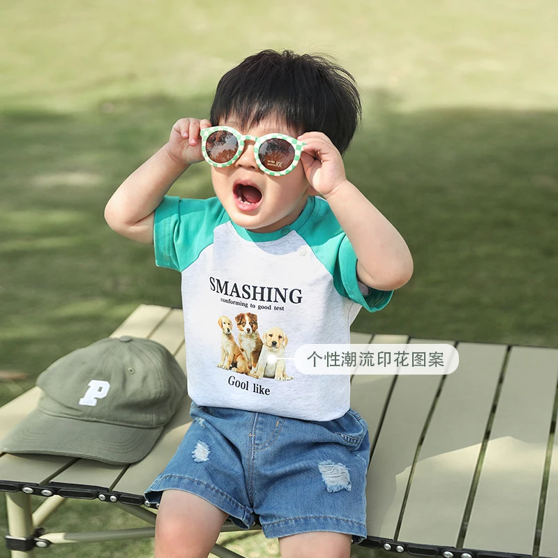 1-85小O爸男婴童【福利专场】夏季卡通男宝宝短袖衣服透气NQX37429