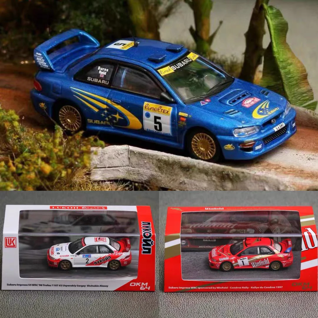 OKM 1:64 斯巴鲁翼豹 Impreza WRC拉力赛车 合金模型摆件