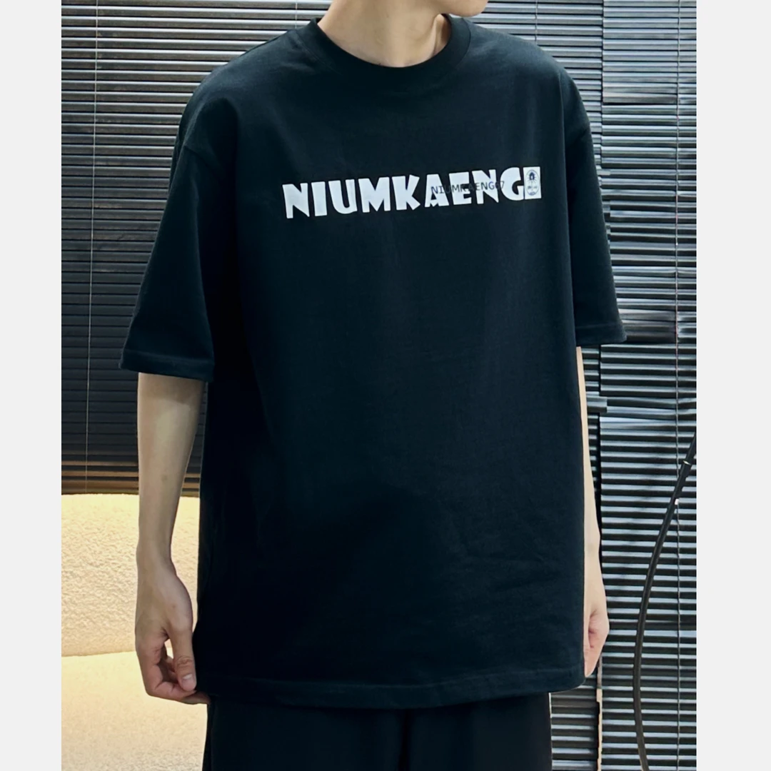 莫狂少年300G小众高街哥特式发泡字母动感印花短袖街头圆领百搭