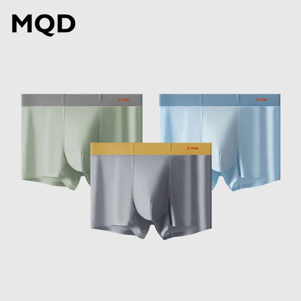 MQD青少年【清凉臻冰丝】凉皮7A抗菌透气超薄发育青春期内裤四角夏