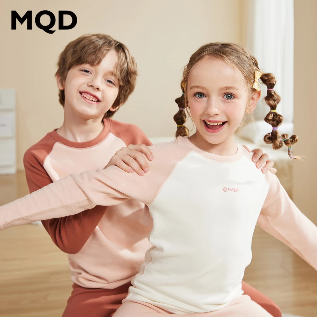 MQD【天丝莱赛尔德绒】儿童保暖内衣男女童睡衣秋衣裤加绒小暖皮-Q