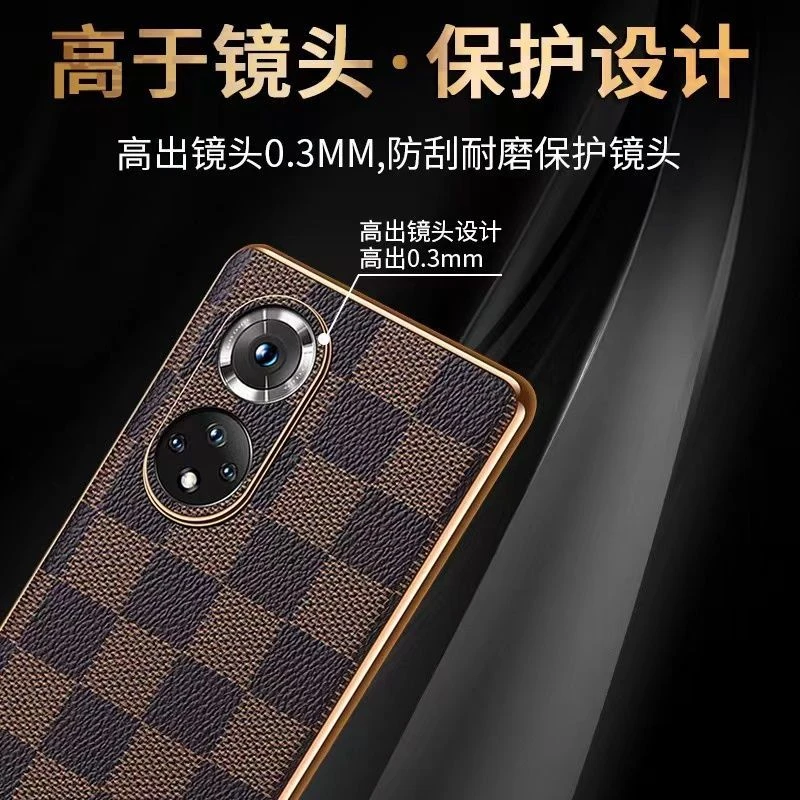 【电镀格纹+奢华质感】适用适用华为Nova9 手机壳防摔全包镜头保