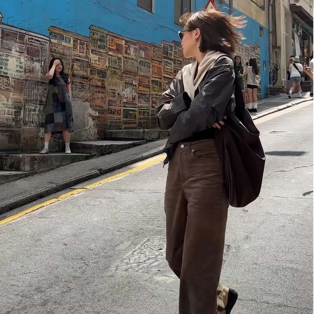 灯芯绒直筒裤修身简约【BAIBAIYE】Z24FN218