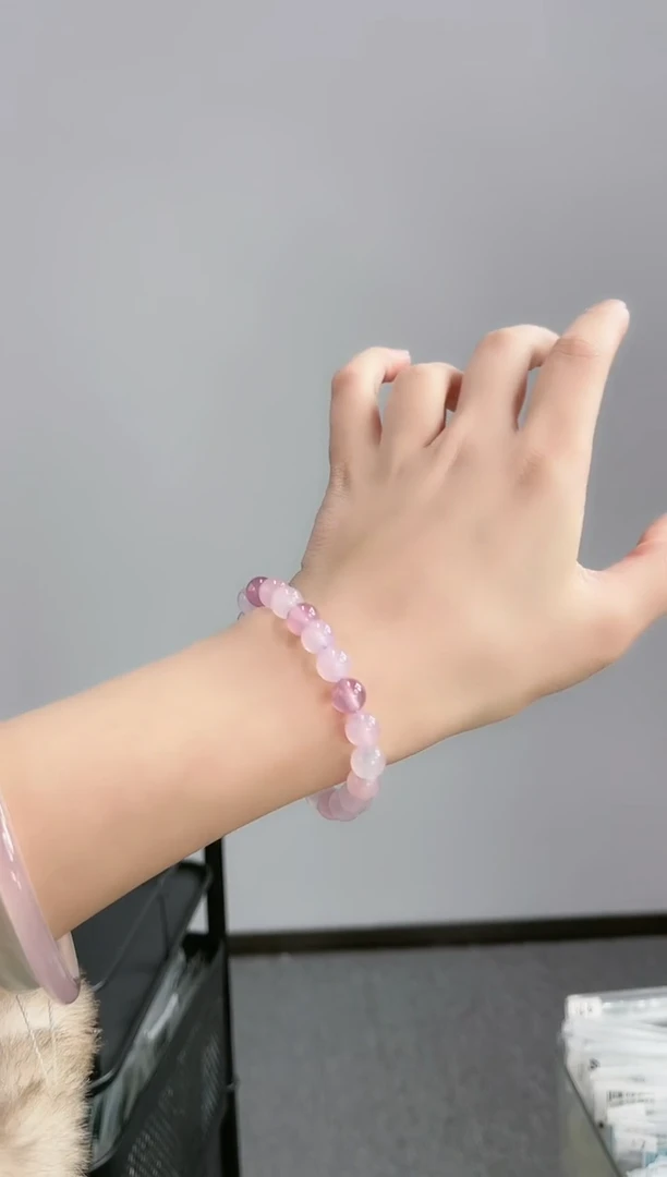 【闪购商品】玛瑙/玉髓手镯未镶嵌粉手串