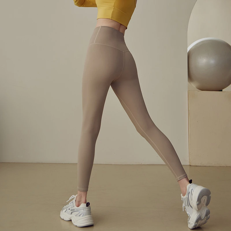 可欣雅果冻腰瑜伽裤女秋季跑步运动专业训练高腰提臀紧身裤蜜桃臀