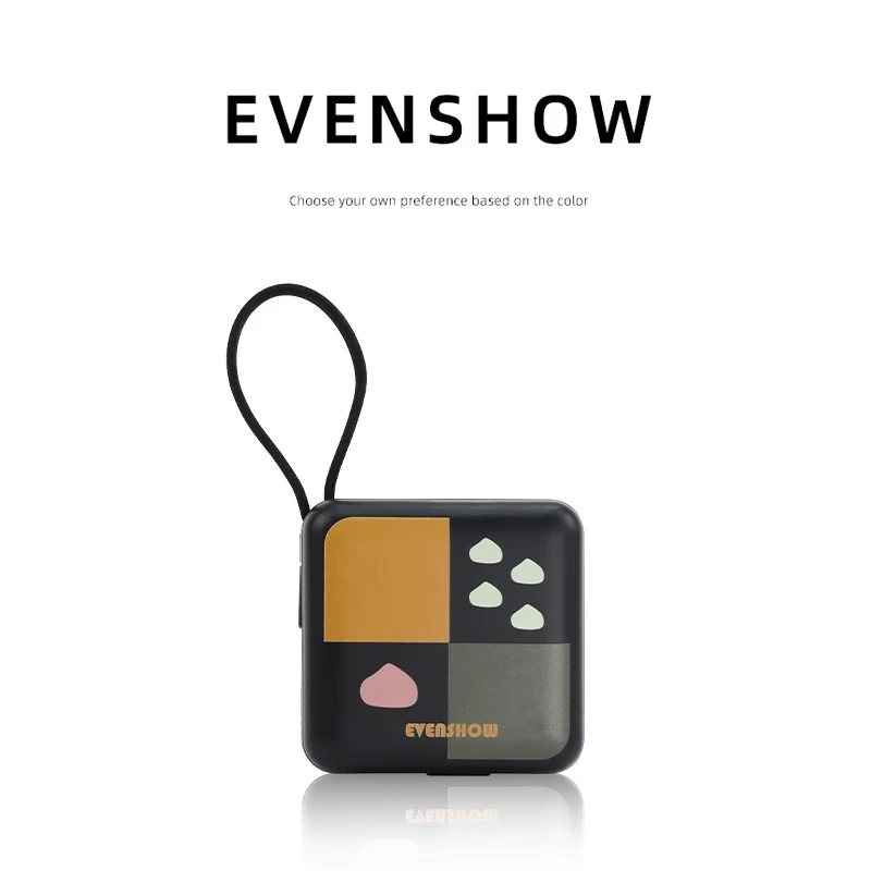EVENSHOW原创迷你充电宝小巧便携移动电源自带线适用于苹果华为女