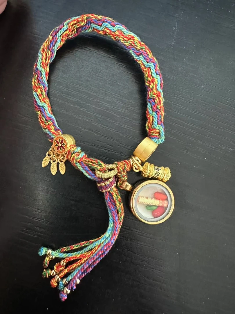 铜合金手链 唐卡手绳手工编织手链