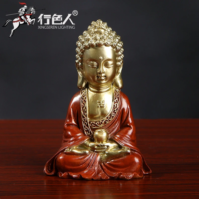XINGSR/行色人《大日如来》全铜汽车内饰品摆件禅意中控台车载摆件