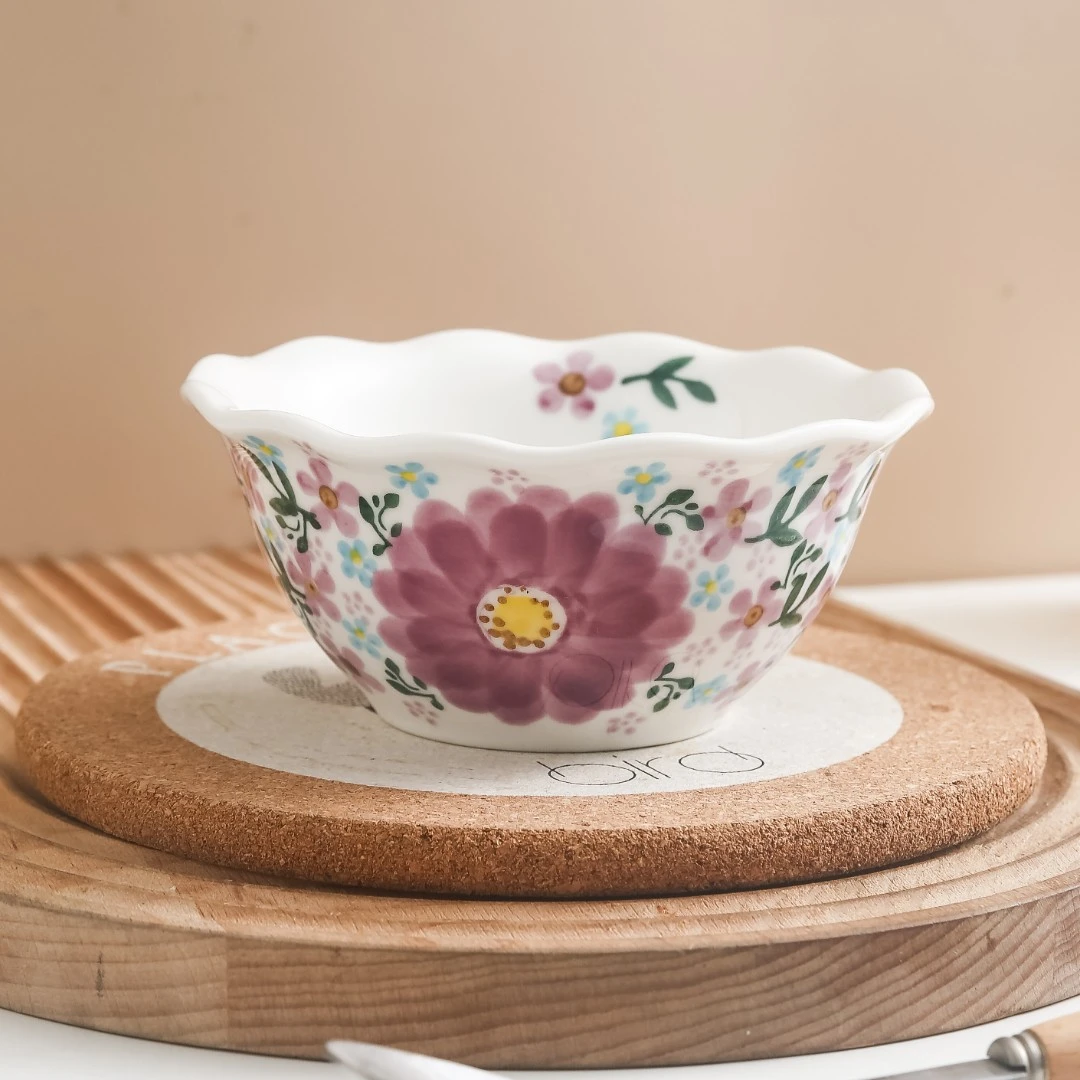 【全新式】手绘-粉黛丽人5寸碗2个装