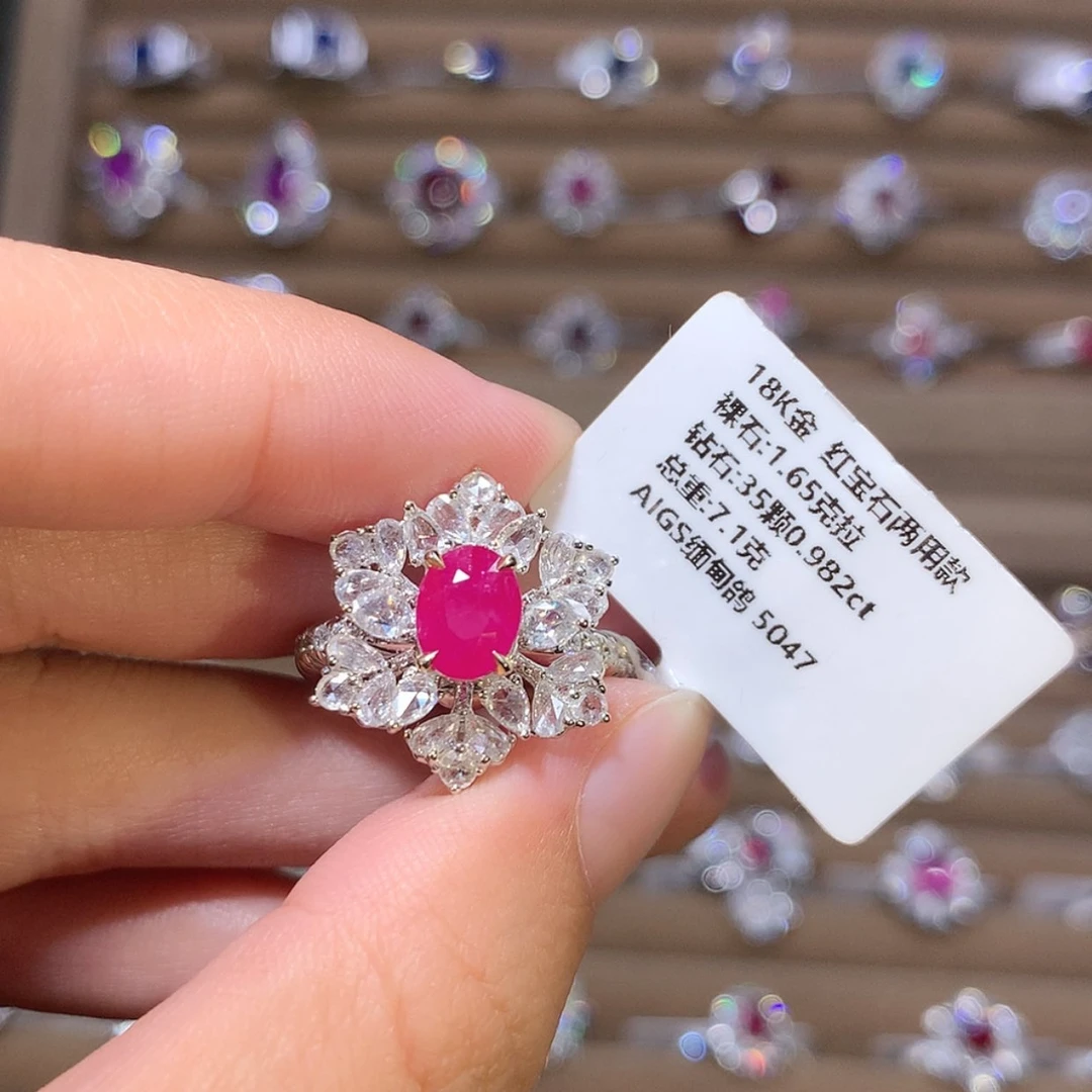 【闪购商品】红宝石戒指18K金镶嵌