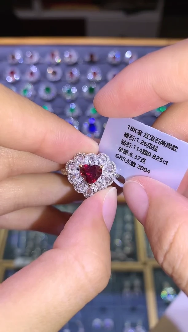 【闪购商品】红宝石戒指18K金镶嵌