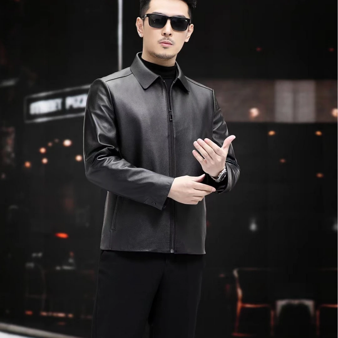 【粉丝专属】2024新款真皮男士皮衣高档时尚皮夹克011