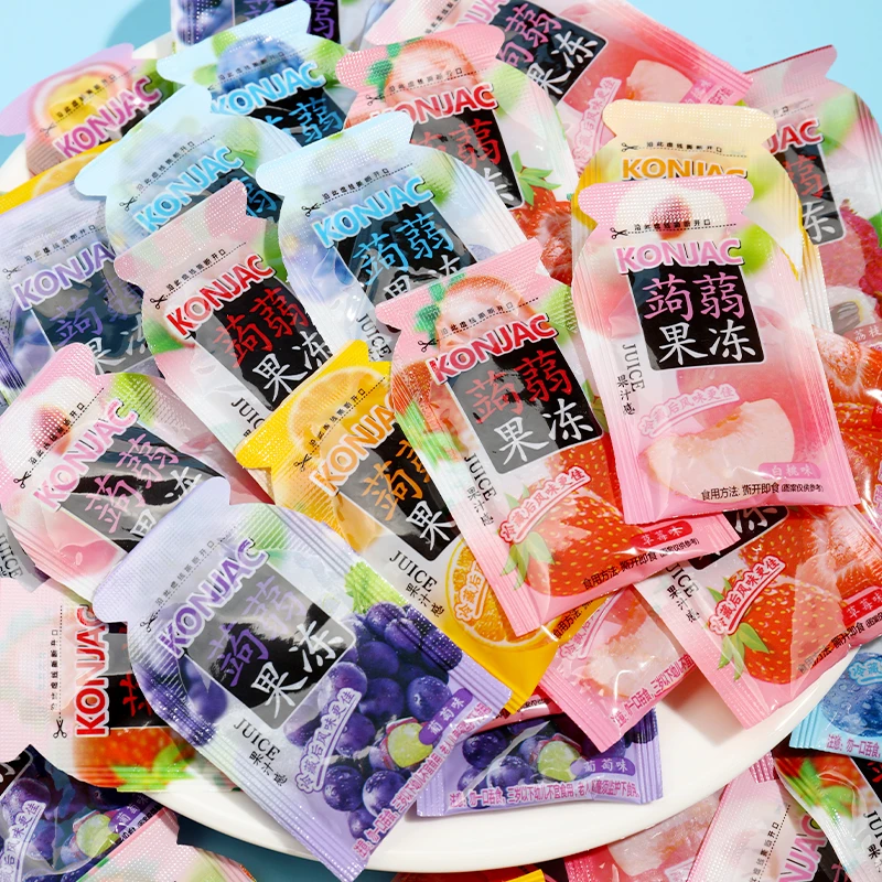 ※到手约100枚！巧遇心蒟蒻果冻低卡零脂肪低热量果汁果冻布丁零食