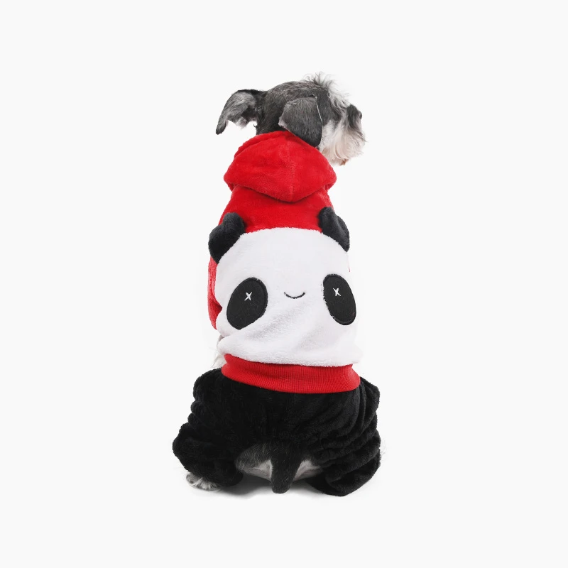 Yoken狗狗加绒四脚衣服泰迪比熊吉娃娃贵宾秋冬保暖法兰绒服装