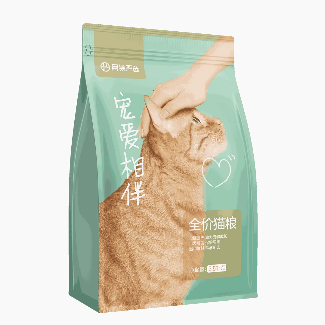 网易严选猫粮宠爱相伴5斤成猫幼猫平价猫粮田园布偶美短通用主粮