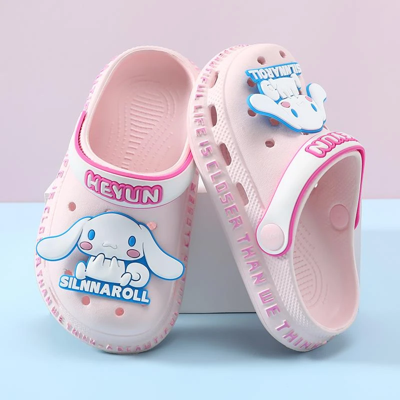 儿童洞洞鞋女童2024夏季新款防滑软底中大童宝宝拖鞋女孩沙滩鞋