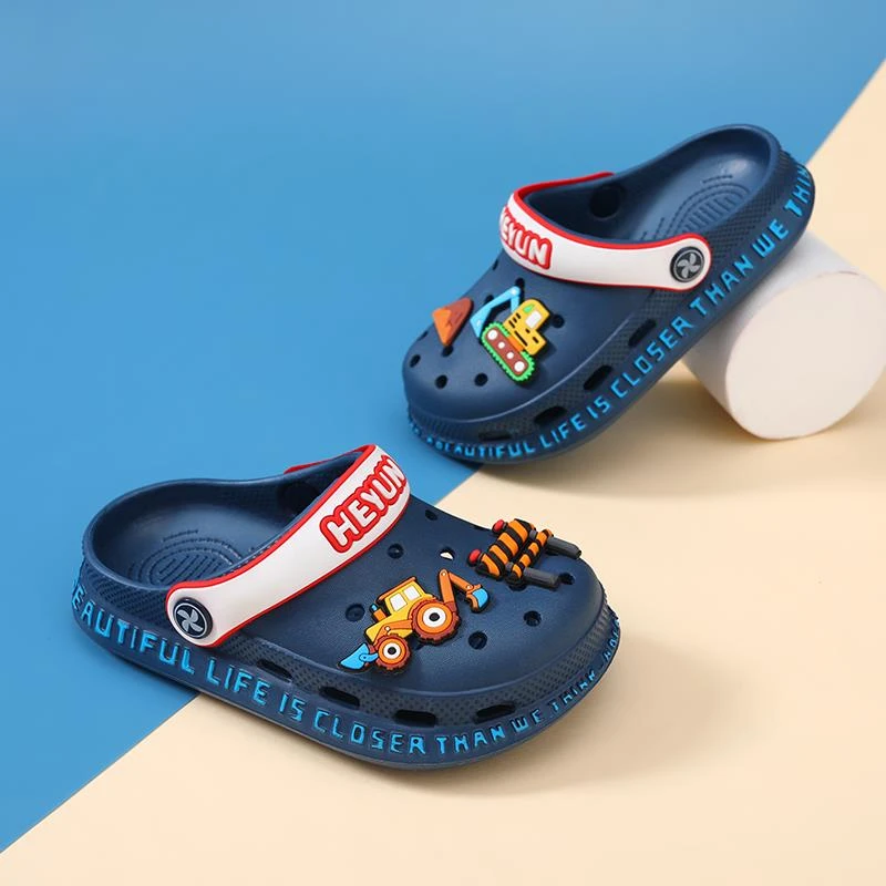 女童凉拖鞋男孩室内男童洞洞鞋儿童拖鞋夏季宝宝沙滩鞋小孩防滑